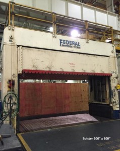 150 Ton Federal Hydraulic Spotting Press For Sale (Big Bolster) 2